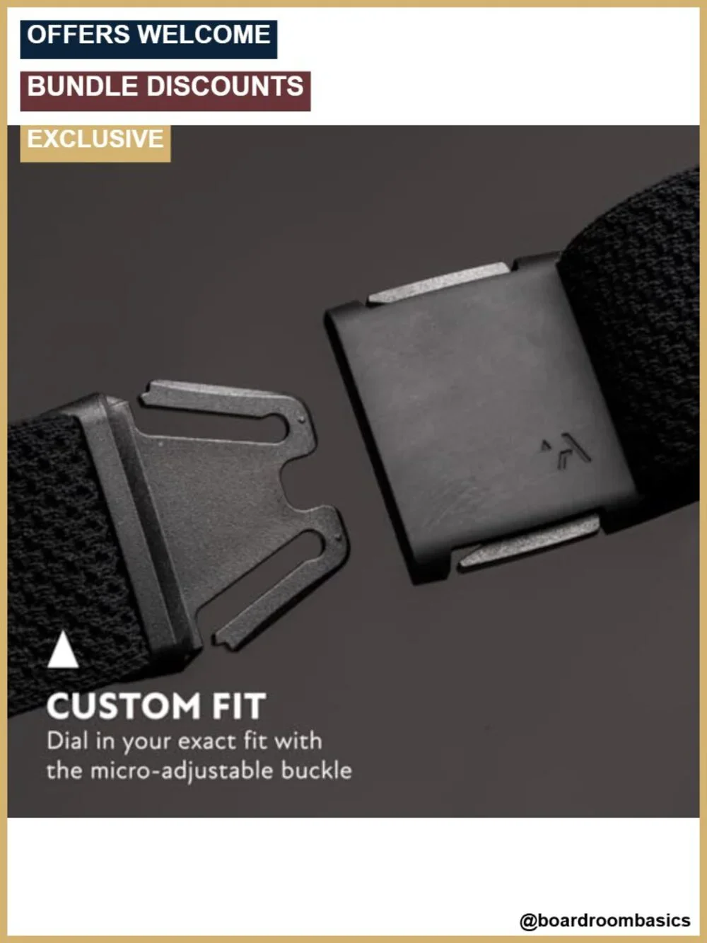 Elastic Stretch Belt with Low-Profile Buckle - Adjustable Men's Accessory